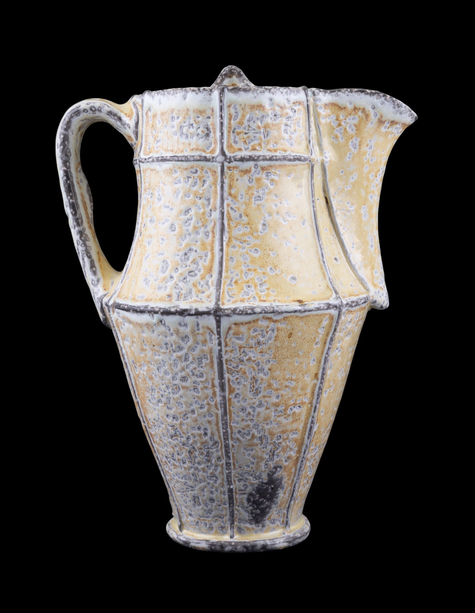 Kenyon Hansen Tall Coffee Pot: Soda fired tall ceramic coffee pot by Kenyon Hansen, American, active in Michigan since the early 2000s, 7x10".