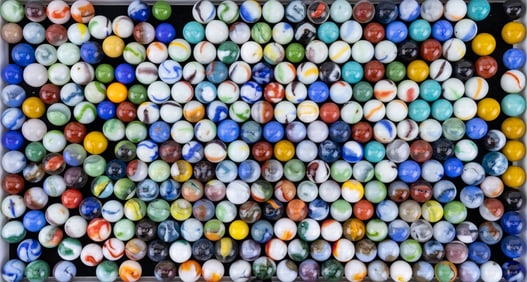 Assorted Vintage Glass Marbles (~250)
