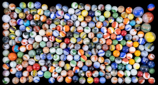 Assorted Vintage Glass Marbles (~240)