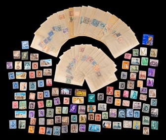 Vintage Egyptian Stamps - King Farouk & King Fuad