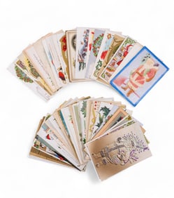 Vintage Christmas Santa Postcards & York Ad Cards