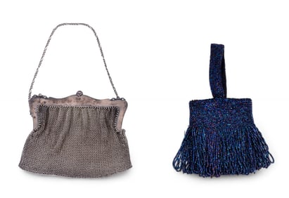 German Silver Mesh Purse & Micro Bead Purse