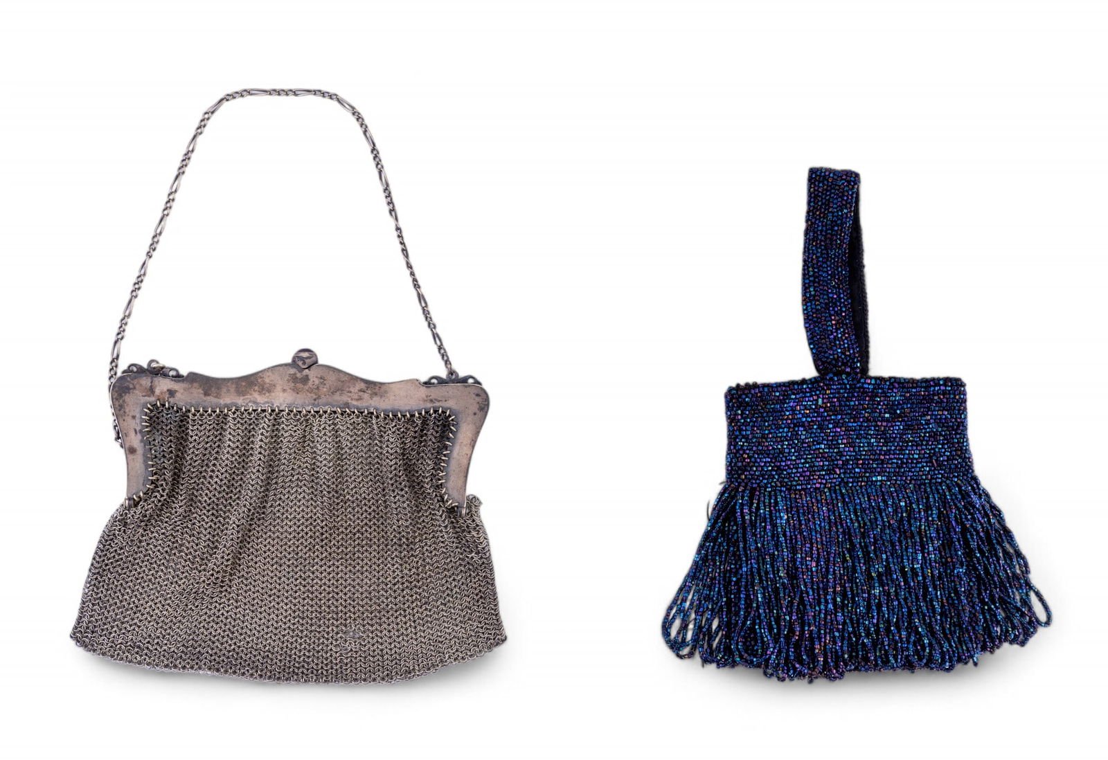 German Silver Mesh Purse & Micro Bead Purse (1 of 6)