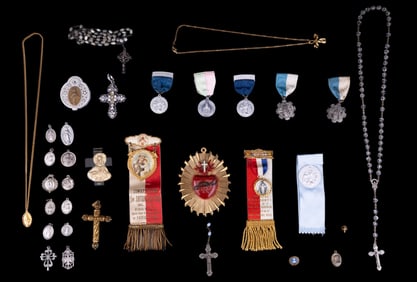 Sterling Rosary, Avon, Rosary Society Medals, More