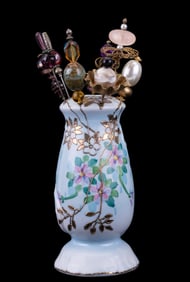 Vintage Hat Pin Grouping w/ Holder (10)