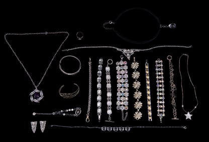 Sarah Cov. & More Rhinestone & Silver Tone Jewelry