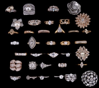 Gold and Silver Tone Costume Rings