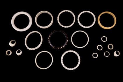 Natural Material and Bakelite Bangles and Rings