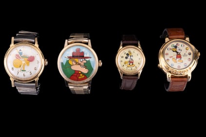 Bullwinkle, Dudley Do-Right & Mickey Mouse Watches