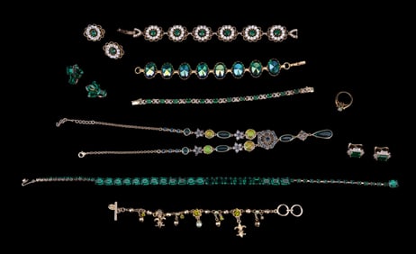 Weiss, Cookie Lee, & More Green Accent Jewelry