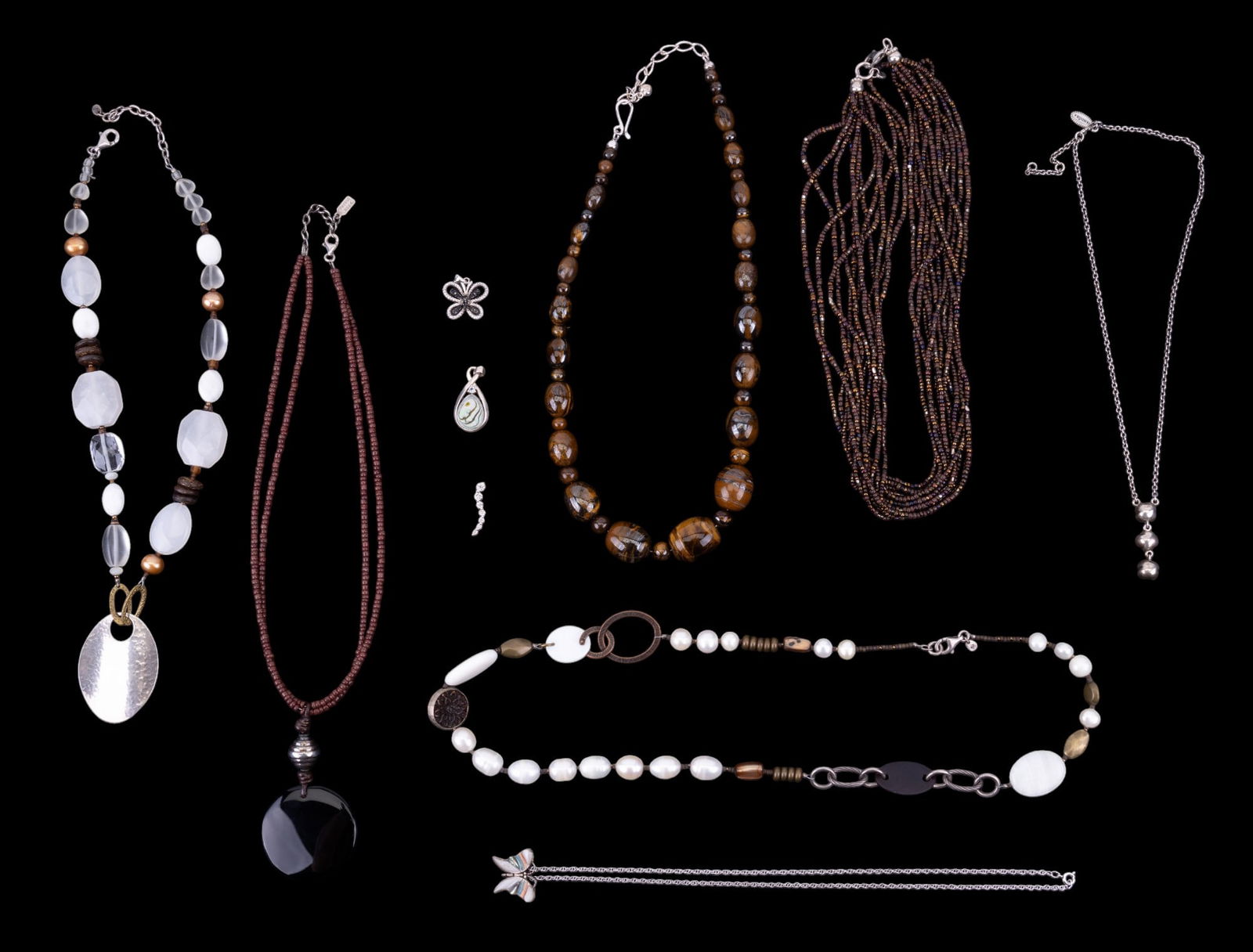 Pandora Sterling & Sterling w/ Brown Bead Jewelry (1 of 15)