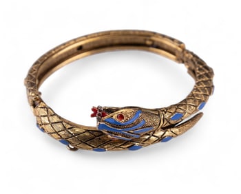 Vintage Enamel Snake Bracelet