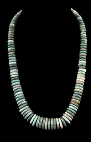 Green Stone Disc Necklace