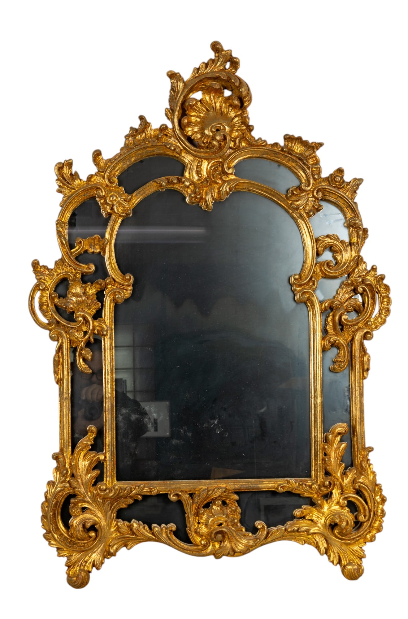 20th C Rococo Style Mirror 45: 20th C Rococo style mirror approx. 45? x 81?.
