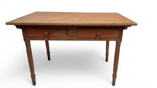 19th C Tavern Table w/ Two Drawers