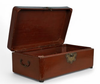 Early Korean Red Lacquered Chest