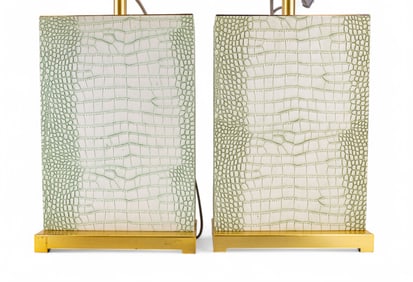 Safavieh Dragon Scale Pattern MCM Style Lamps