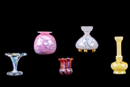 Miniature Blown Glass Vases (5)