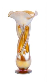 Steuben Gold Aurene Twist Vase
