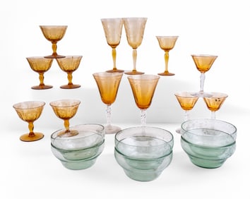 Fostoria Etched Depression Glassware