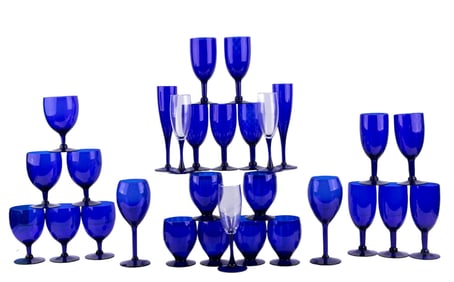 Cobalt Glass Stemware Collection