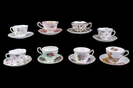Fine English Bone China Tea Cup and Saucer Sets