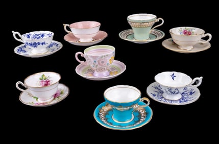 Fine English Bone China Tea Cup and Saucer Sets
