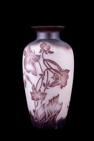 Acid Etched Glass Vase After Galle