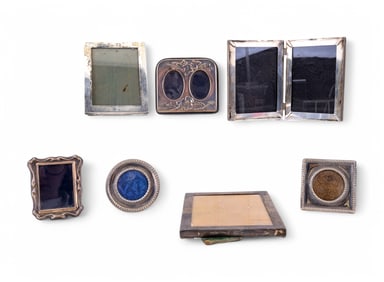 Sterling Silver Small Picture Frames + Unmarked