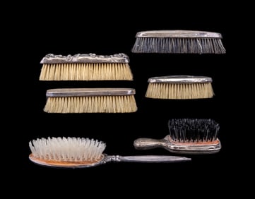 Sterling Silver Hair & Clothes Brushes (6)