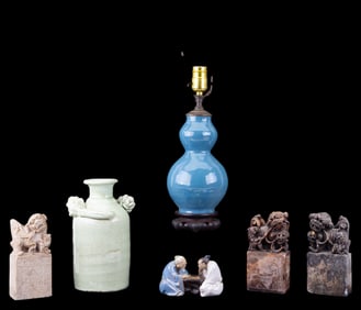 Carved Stone Stamps and Asian Ceramic Decor