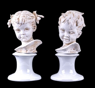 Bruno Merli for Capodimonte Porcelain Busts