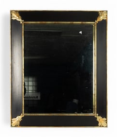 J.A. Olson Co Black and Gold Wall Mirror