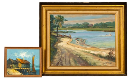 Sailboat Paintings by Dorothy Warren and C. Gordon