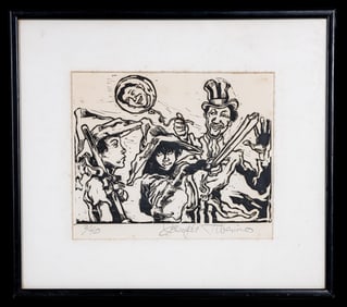 Joe Tiberino (AM 1938-2016) Woodblock Print