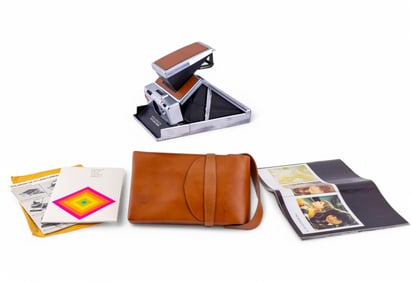 Polaroid SX-70 Land Camera w/ Case and Books