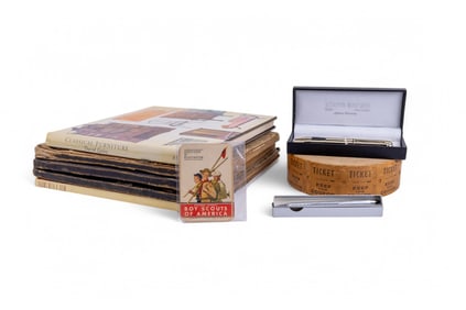 Antique Books, Pierre Cardin Pen Set, Scouts