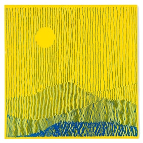 Modern Landscape Silkscreen on Acrylic Panel