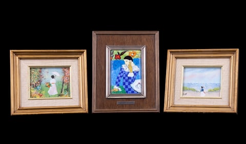 Jean Lucey & Louis Cardin Enamel on Copper Art