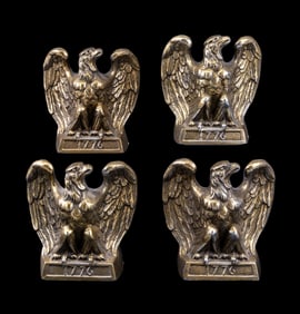 Cast Metal Eagle Bookends (4)