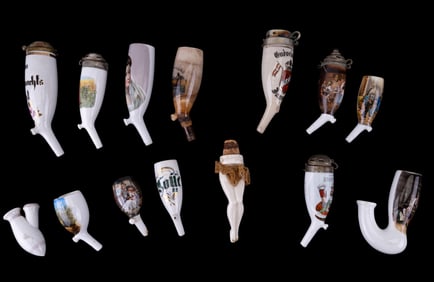 German Porcelain Tobacco Pipe Stummels