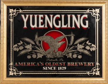 Vintage Yuengling Advertisement Sign in Frame