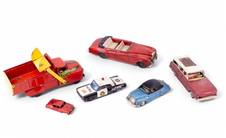 Vintage Tin Litho Toy Cars (6)