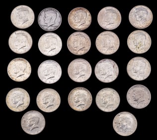 1964-1972 Kennedy Half Dollars (22 Total)