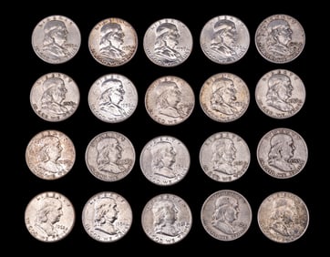 Benjamin Franklin Half Dollars (20, Mixed)