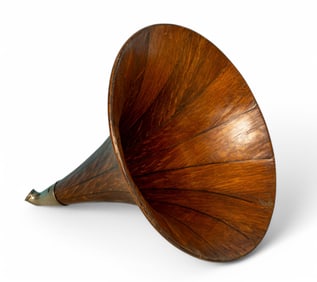 Oak Wood Phonograph Horn