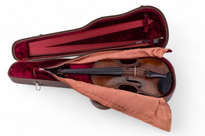 Early Joseph Rocca Full Size Violin, WG Bow, Case