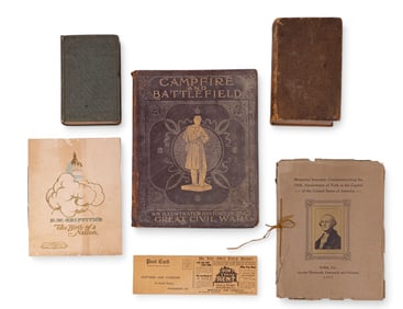 Antique Leather Bound Books and Pamphlet