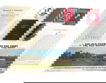 US Presidential Books, JFK Bust, Reagan Plate