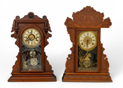 Antique Radnor Waterbury + Welch Mantel Clocks